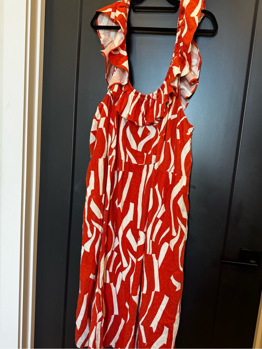 Red and White Ruffled Sundress - Picture 2 of 2